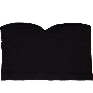 Free People Intimately black ribbed spandex cropped tube top